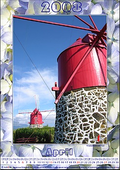 Jahreskalender 2024 Azoren Island Hopping - Windmühlen auf Faial