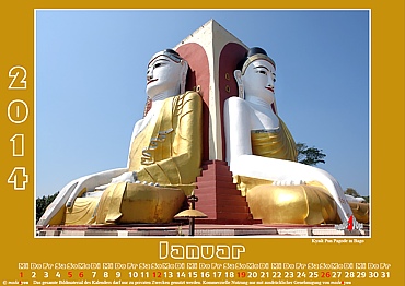 Jahreskalender 2024 Myanmar - das Goldene Land